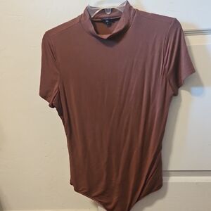 Express Women's Short Sleeve Brown  Bodysuit